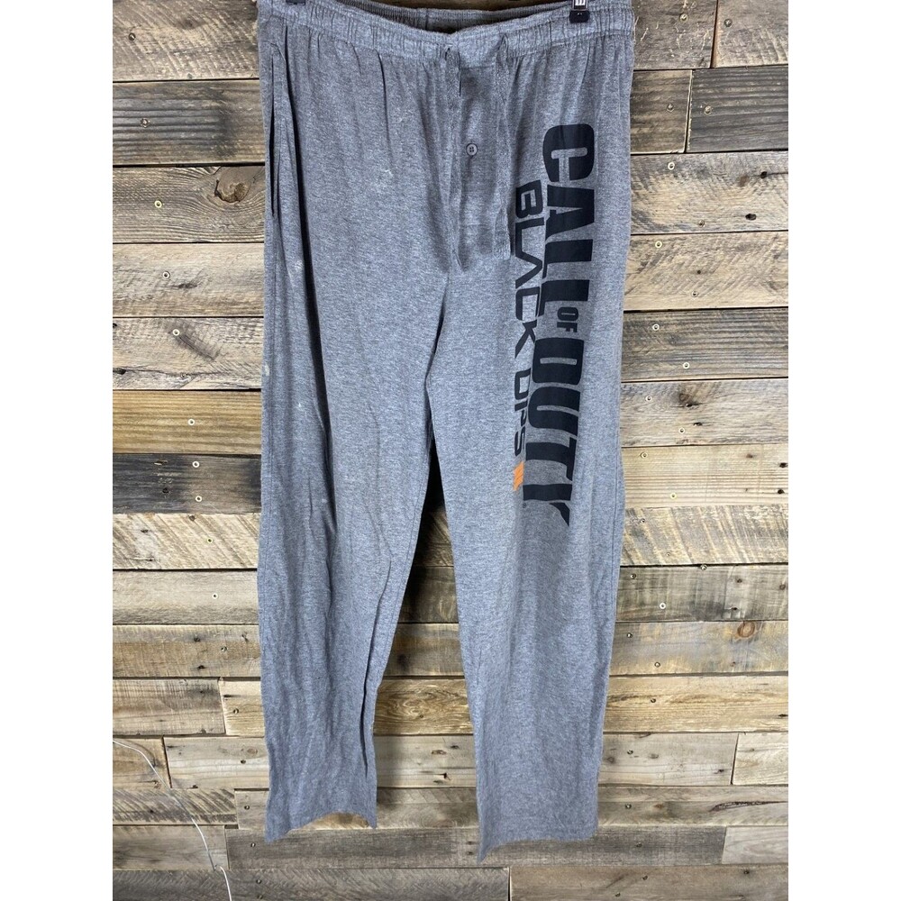 Call Of Duty Black Ops Men's Sz L Pajama Pants Gray Cotton Blend